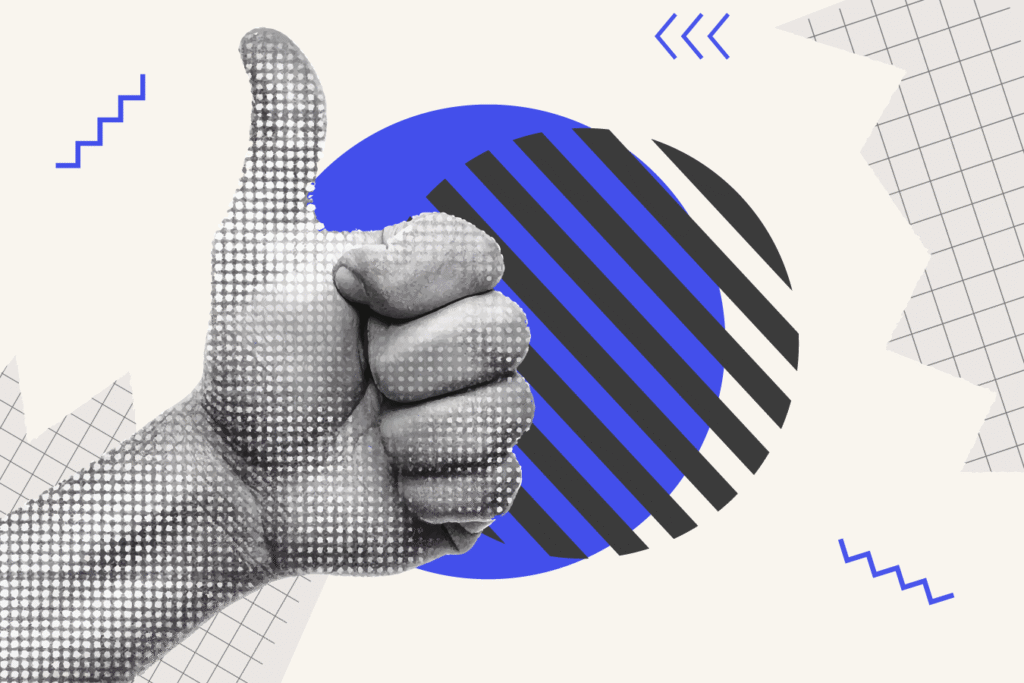 halftone thumbs up picture