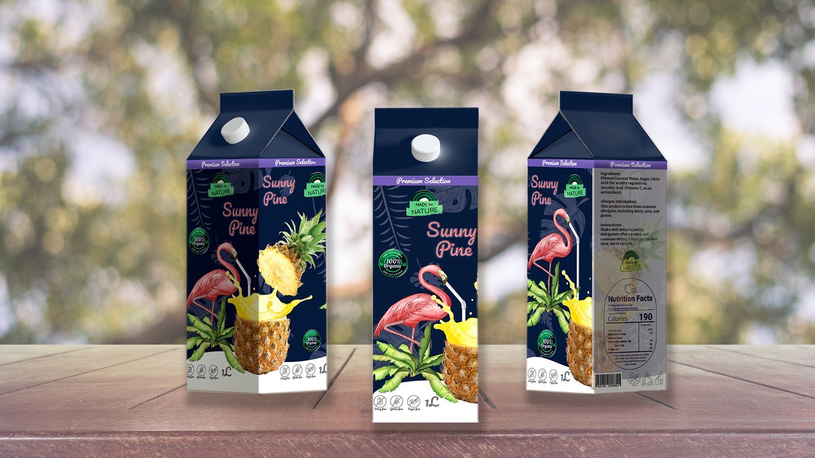 Made in Nature — Приложение върху кутия за сок